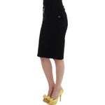 Cavalli Elegant Black Pencil Skirt for Sophisticated Style Cavalli Rosy Brown