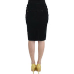 Cavalli Elegant Black Pencil Skirt for Sophisticated Style Cavalli Rosy Brown