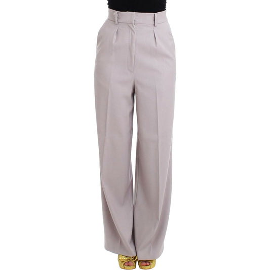 Cavalli Sophisticated High Waisted Gray Pants Cavalli Dark Gray