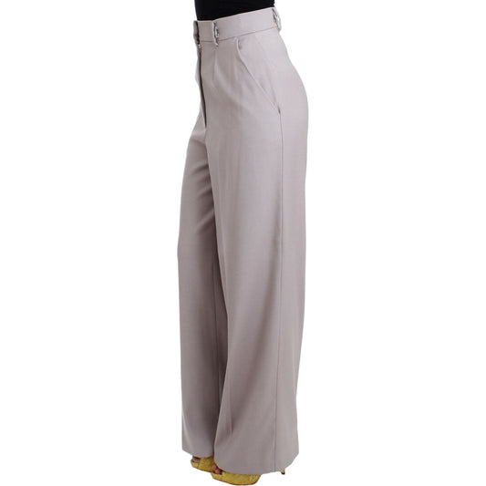 Cavalli Sophisticated High Waisted Gray Pants Cavalli Dark Gray