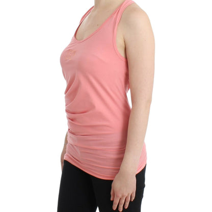 Cavalli Pink cotton tank top