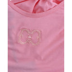Cavalli Pink cotton tank top