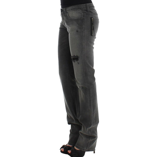 Costume National Chic Gray Straight Leg Denim Delight Costume National Dark Slate Gray