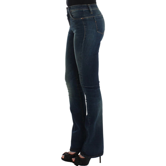 Costume National Chic Blue Straight Leg Designer Jeans Costume National Dark Slate Gray