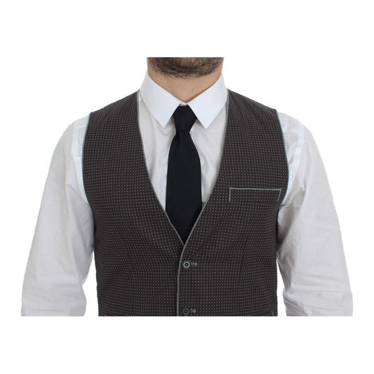 Dolce & Gabbana Elegant Gray Cotton Dress Vest Dolce & Gabbana Light Gray