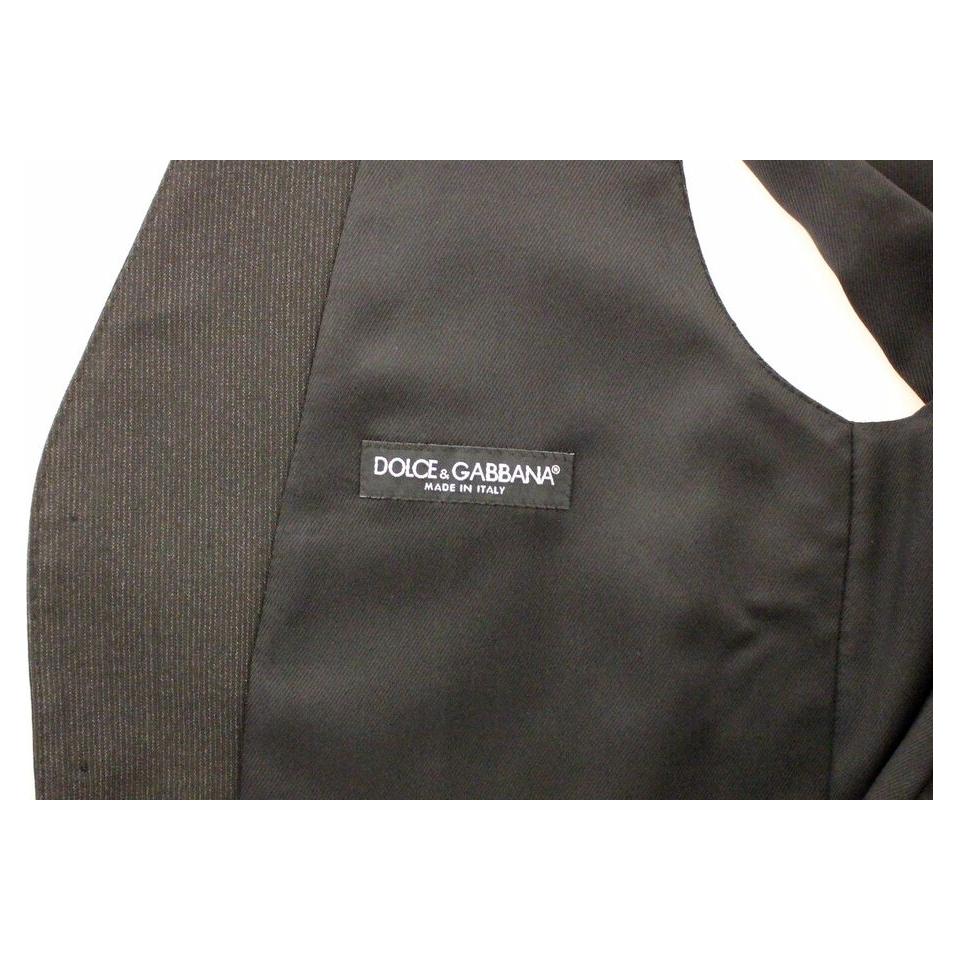 Dolce & Gabbana Gray Wool Stretch Dress Vest Jacket Blazer