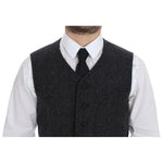 Dolce & Gabbana Gray Wool Blend Vest Gilet Weste