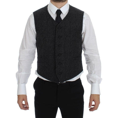 Dolce & Gabbana Gray Wool Blend Vest Gilet Weste