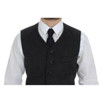Dolce & Gabbana Gray Wool Blend Vest Gilet Weste