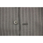 Dolce & Gabbana Gray Striped Wool Logo Vest Gilet Weste