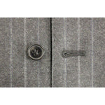 Dolce & Gabbana Gray Striped Wool Logo Vest Gilet Weste