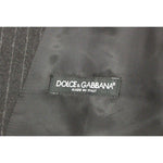 Dolce & Gabbana Gray Striped Wool Logo Vest Gilet Vests