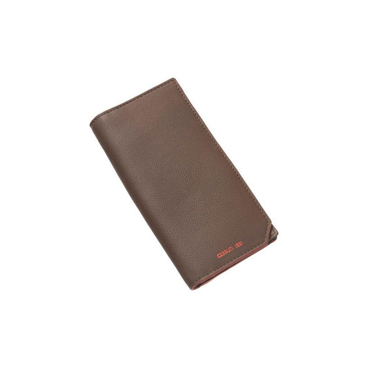 Cerruti 1881 Brown Calfskin Men Wallet Cerruti 1881 Dim Gray