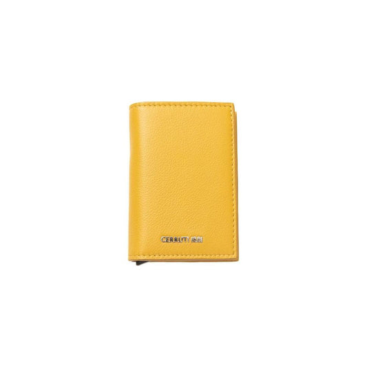 Cerruti 1881 Yellow Calfskin Men Wallet Cerruti 1881 Sandy Brown