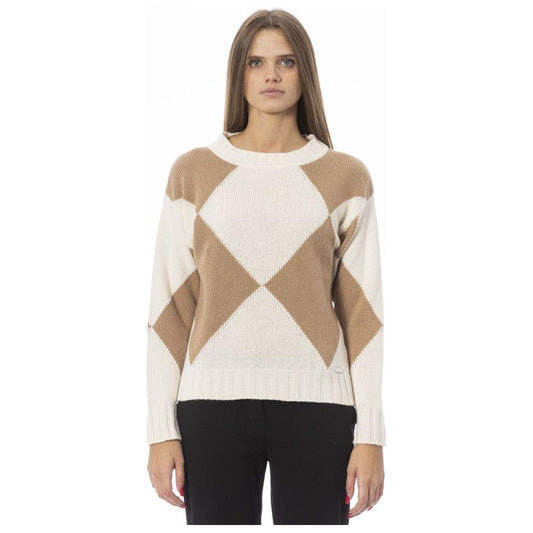 Baldinini Trend Beige Wool Women Sweater Baldinini Trend Light Gray