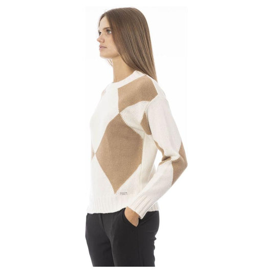 Baldinini Trend Beige Wool Women Sweater Baldinini Trend Light Gray