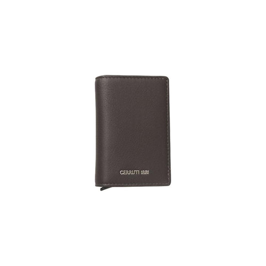 Cerruti 1881 Brown Calfskin Men Wallet Cerruti 1881 Dark Slate Gray