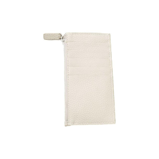 Cerruti 1881 White Leather Men Wallet Cerruti 1881 Antique White