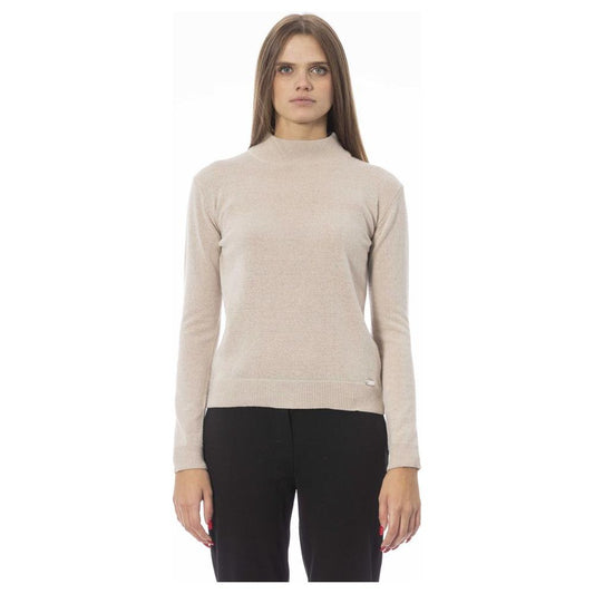 Baldinini Trend Beige Cashmere Women Sweater Baldinini Trend Gray