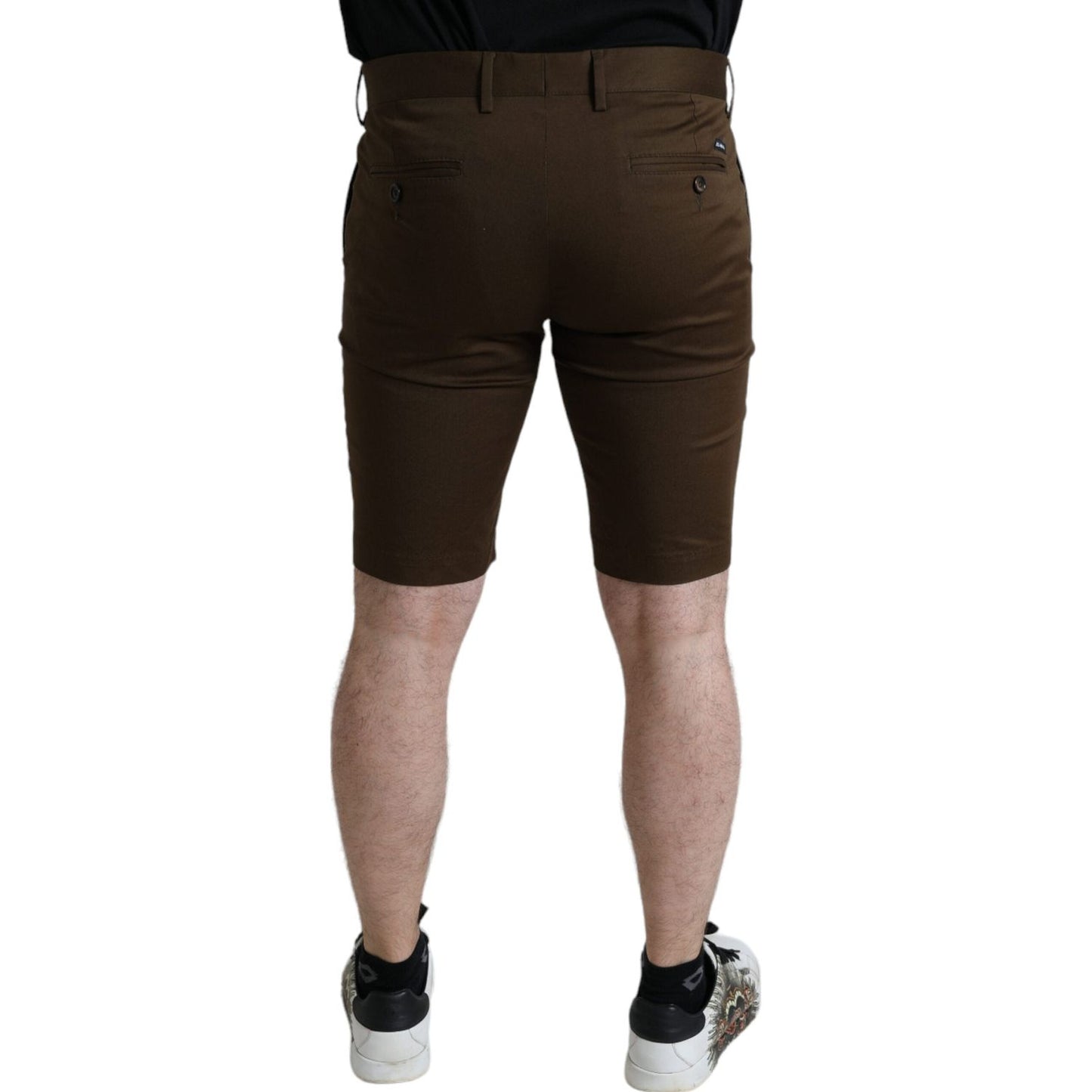 Dolce & Gabbana Brown Cotton Stretch Men Bermuda Shorts