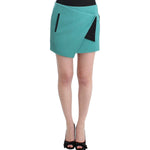 Costume National Blue wrap mini skirt