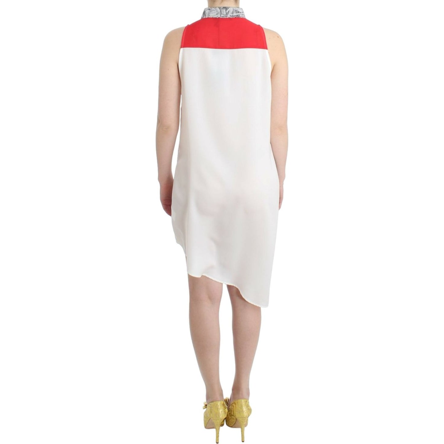 Costume National White shirt assymetric hem dress
