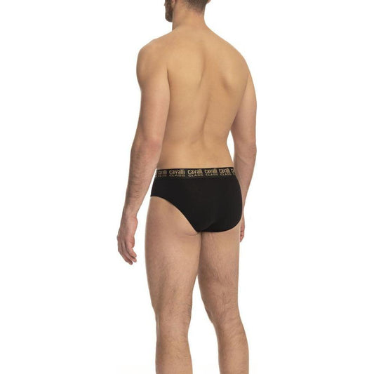 Cavalli Class Black Cotton Men's Brief