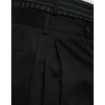 Dolce & Gabbana Black Cotton Stretch Cargo Bermuda Shorts