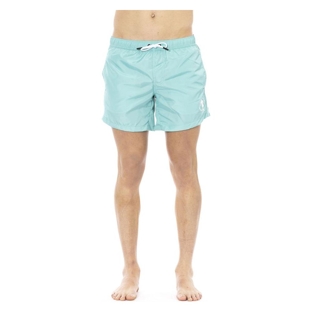 Bikkembergs Light Blue Polyester Men Swimwear