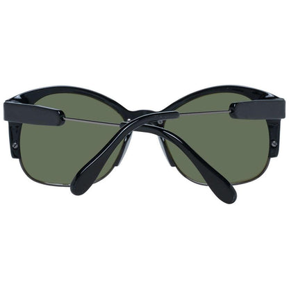 Serengeti Black Acetate & Metal Sunglasses