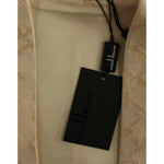Zeyneptosun Beige brocade sleeveless jacket vest Coats & Jackets