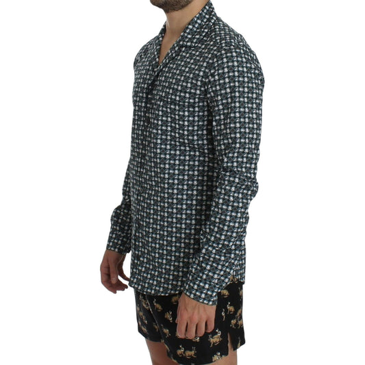 Dolce & Gabbana Elegant Green Pajama Nightshirt Dolce & Gabbana Dark Slate Gray