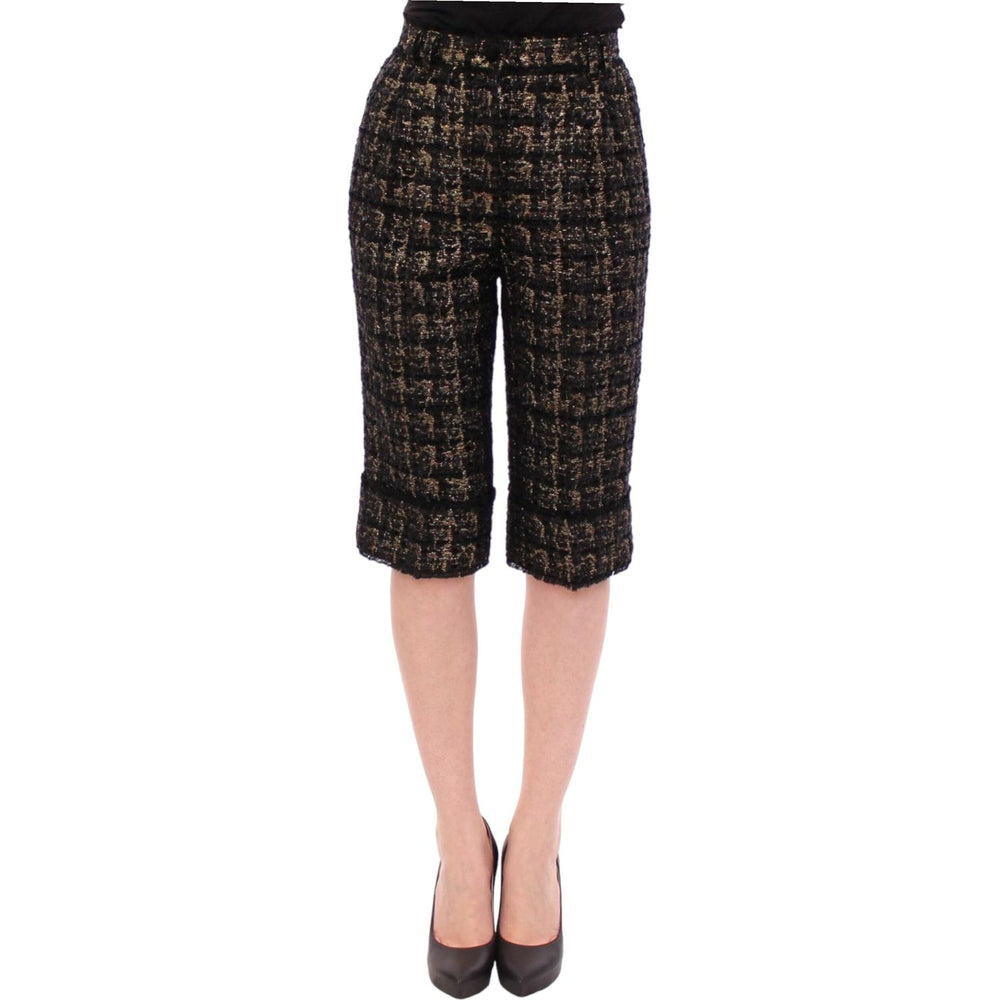 Dolce & Gabbana Elegant Designer Woven Shorts Dolce & Gabbana Tan