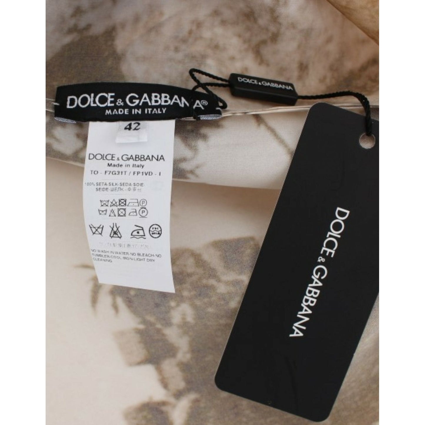 Dolce & Gabbana Brown Taormina silk blouse