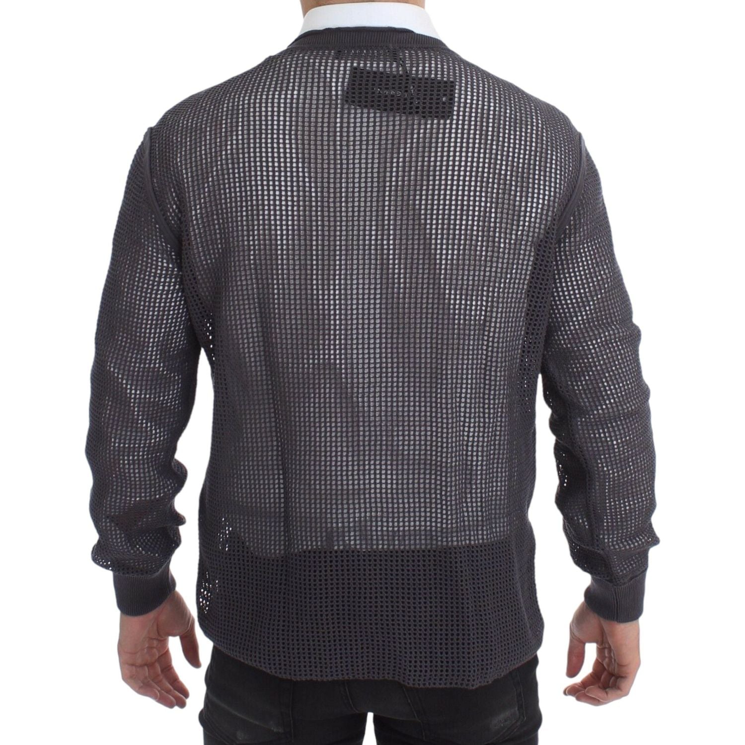 Dolce & Gabbana Purple Runway Netz Pullover Netted Sweater