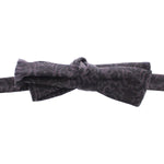 Dolce & Gabbana Gray Black Wool Silk Bow Tie MOM24124