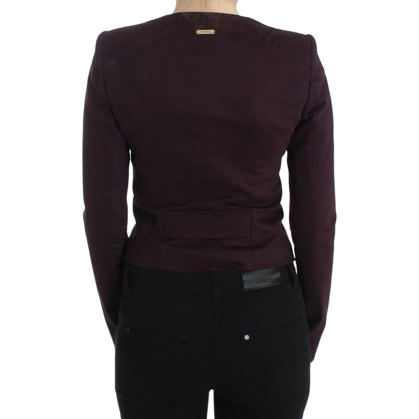 GF Ferre Purple Ruched Jacket Coat Blazer Short