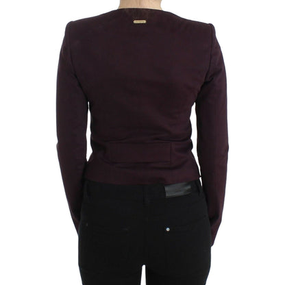 GF Ferre Purple Ruched Jacket Coat Blazer Short