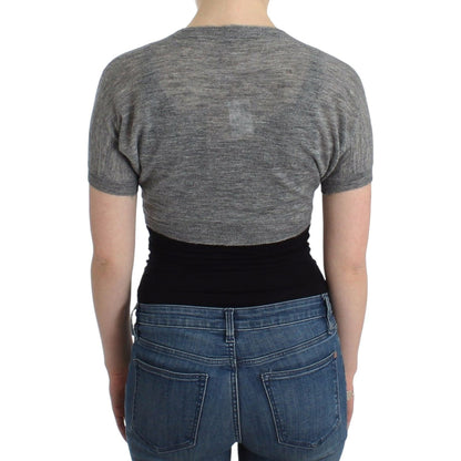 Ermanno Scervino Lingerie Knit Gray Bolero Sweater Cardigan