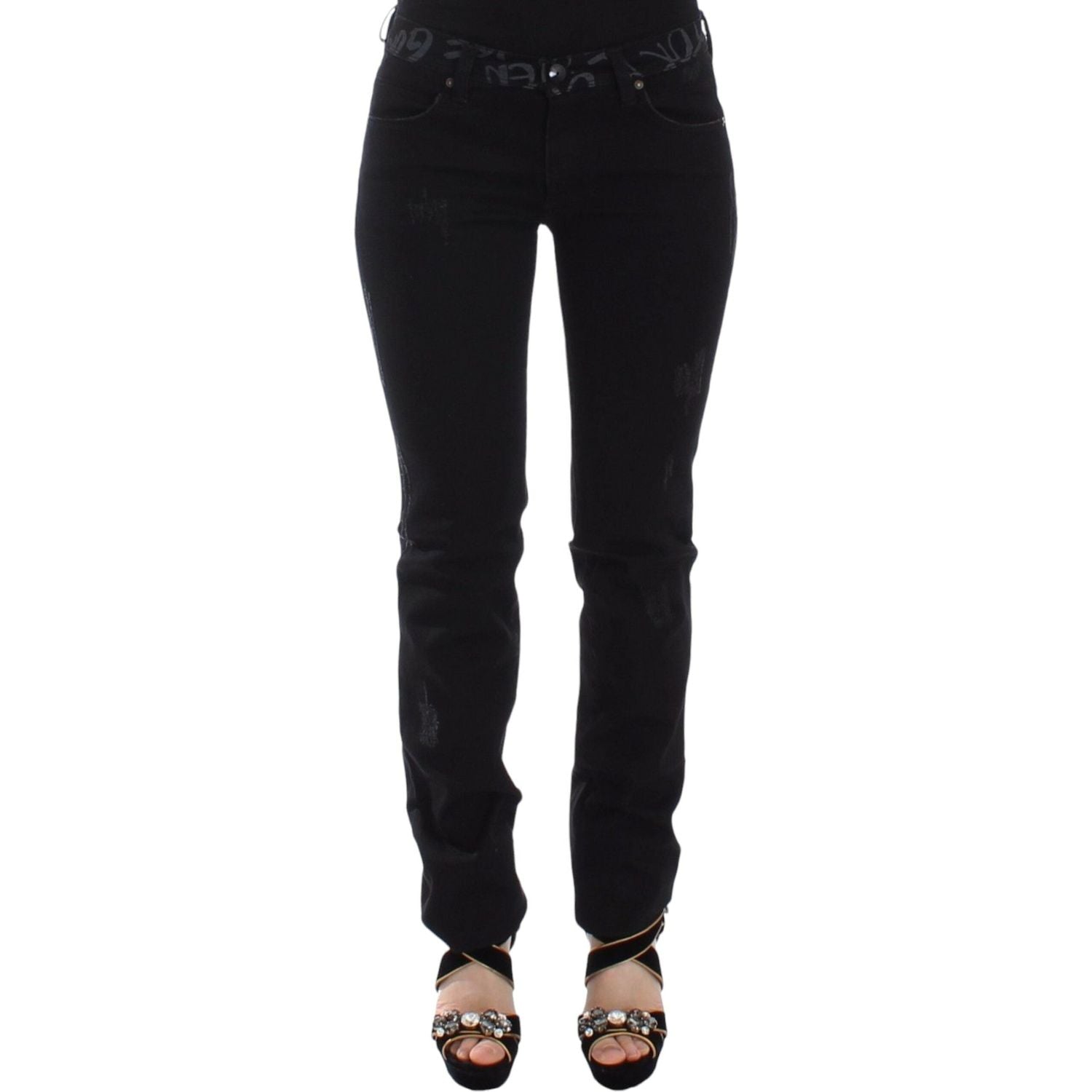 Ermanno Scervino Black Slim Jeans Denim Pants Skinny Stretch