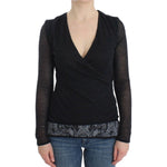 Ermanno Scervino Black Wool Blend Stretch Long Sleeve Sweater SIG12583-3