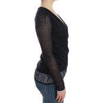 Ermanno Scervino Black Wool Blend Stretch Long Sleeve Sweater SIG12583-3