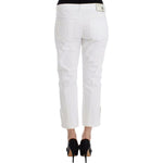 Ermanno Scervino White Cropped Jeans Denim Pants Branded Capri SIG12447-1