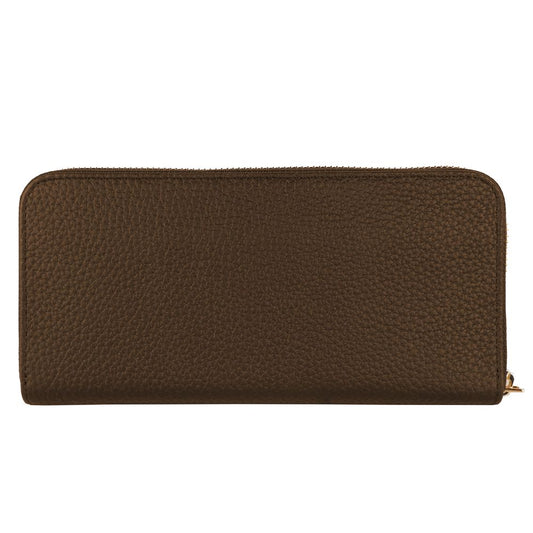 Baldinini Trend Exquisite Leather Zip Wallet in Brown Baldinini Trend Dark Slate Gray