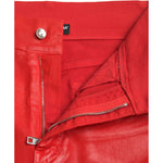 Dolce & Gabbana Elegant High-Waist Stretch Denim in Red Dolce & Gabbana Firebrick