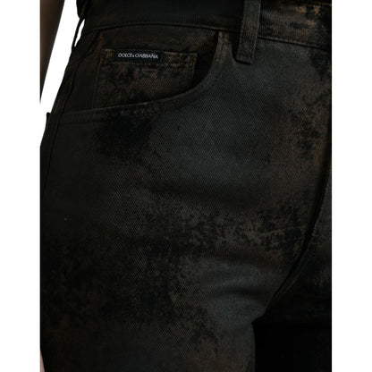 Dolce & Gabbana Brown BOYFRIEND Mid Waist Cotton Denim Jeans