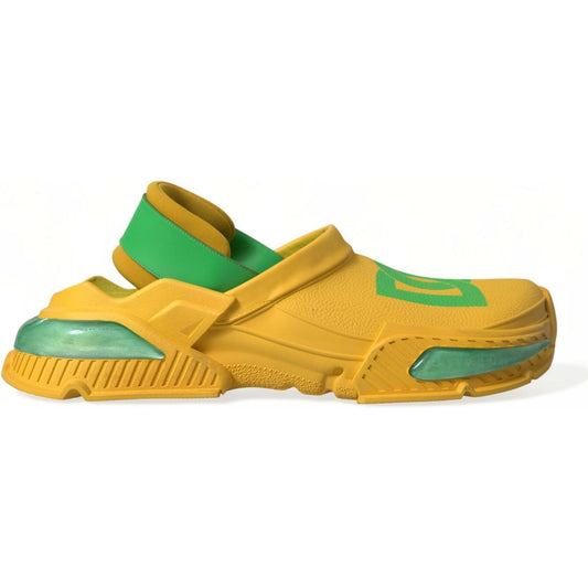 Dolce & Gabbana Chic Rubber Clogs Slippers in Lush Colors Dolce & Gabbana Goldenrod