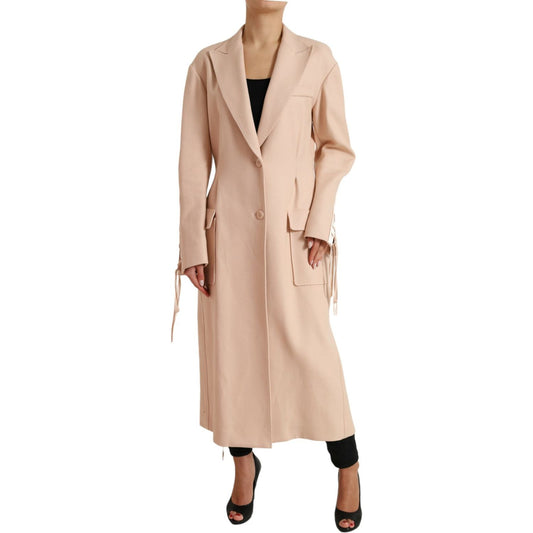 Dolce & Gabbana Elegant Beige Single-Breasted Trench Coat Dolce & Gabbana Tan