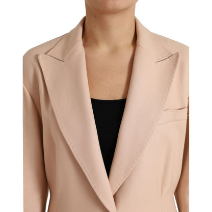 Dolce & Gabbana Beige Cotton Single Breasted Long Coat Jacket