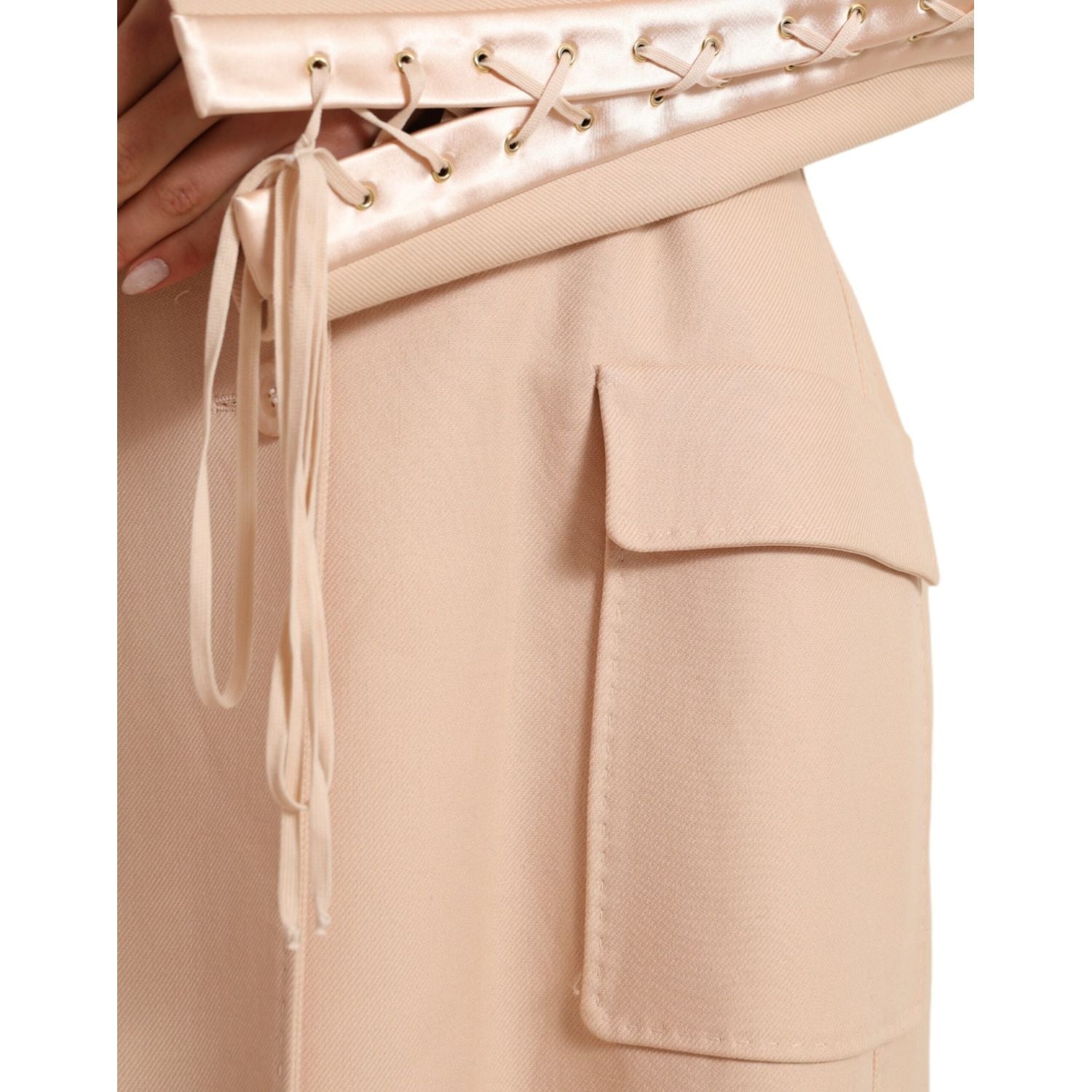 Dolce & Gabbana Beige Cotton Single Breasted Long Coat Jacket